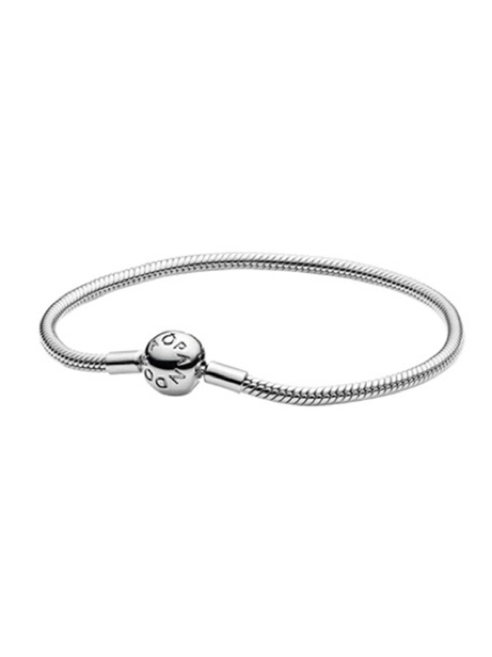 Pandora Snake Chain Bracelet Ball Clasp Size 19